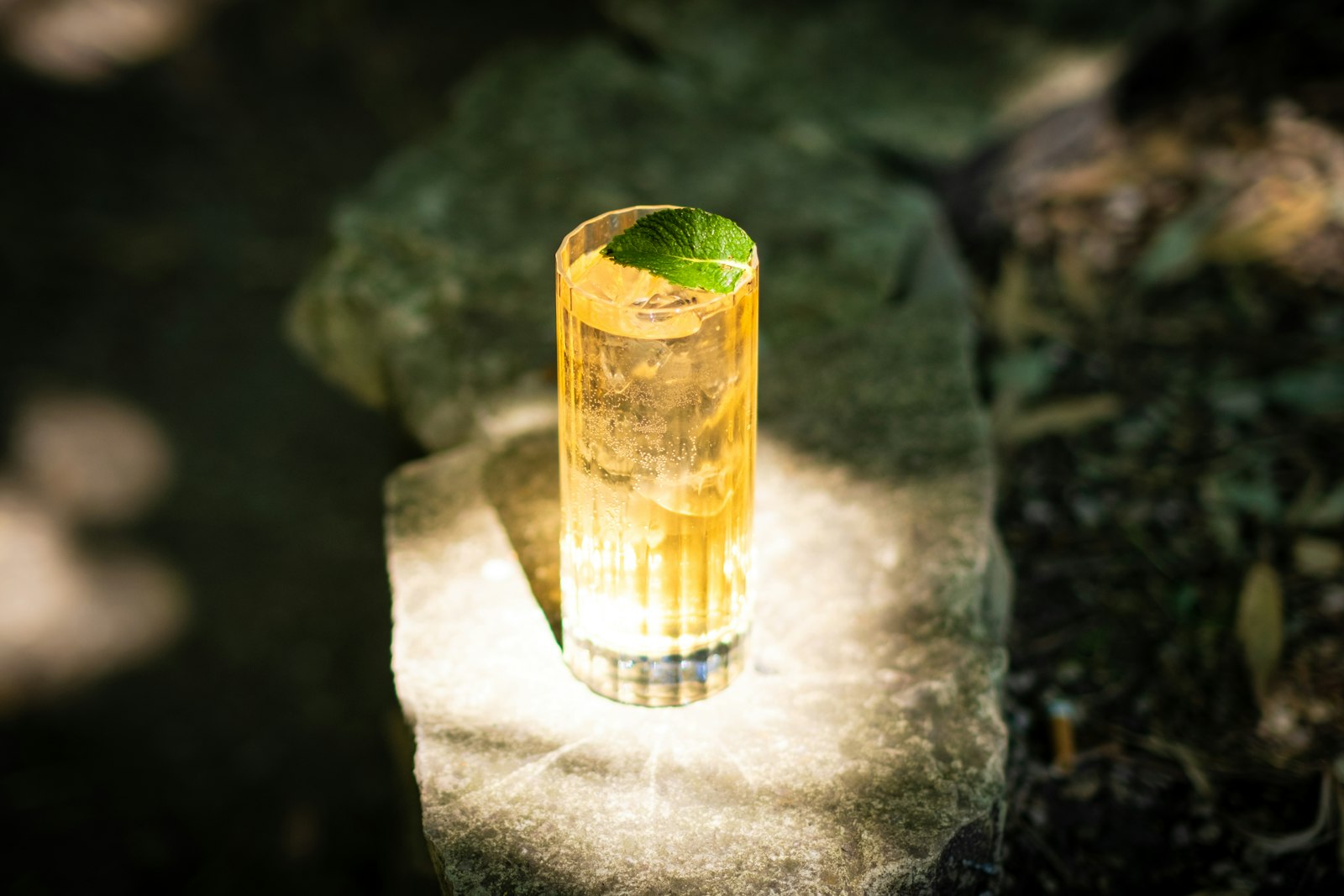 Flute of low-abv spiced fizz with lemon twist